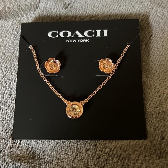 NWT Coach Earring and Necklace Set - Picture 2 of 5